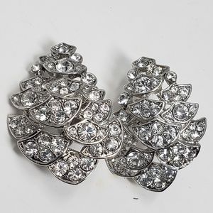 Givenchy Jewelry - Givenchy crystal silver metal clip earrings Givenchy Jewelry - Givenchy crystal silver metal clip earrings